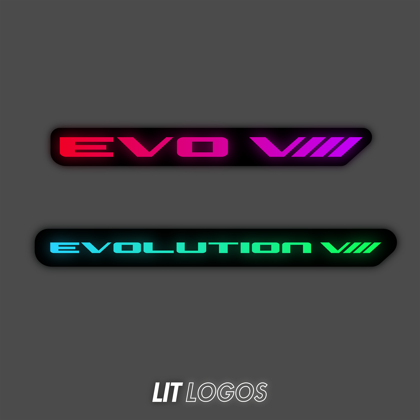 Lit Logos Evo 8 Grill Badge | 2003-2005 Evolution 8