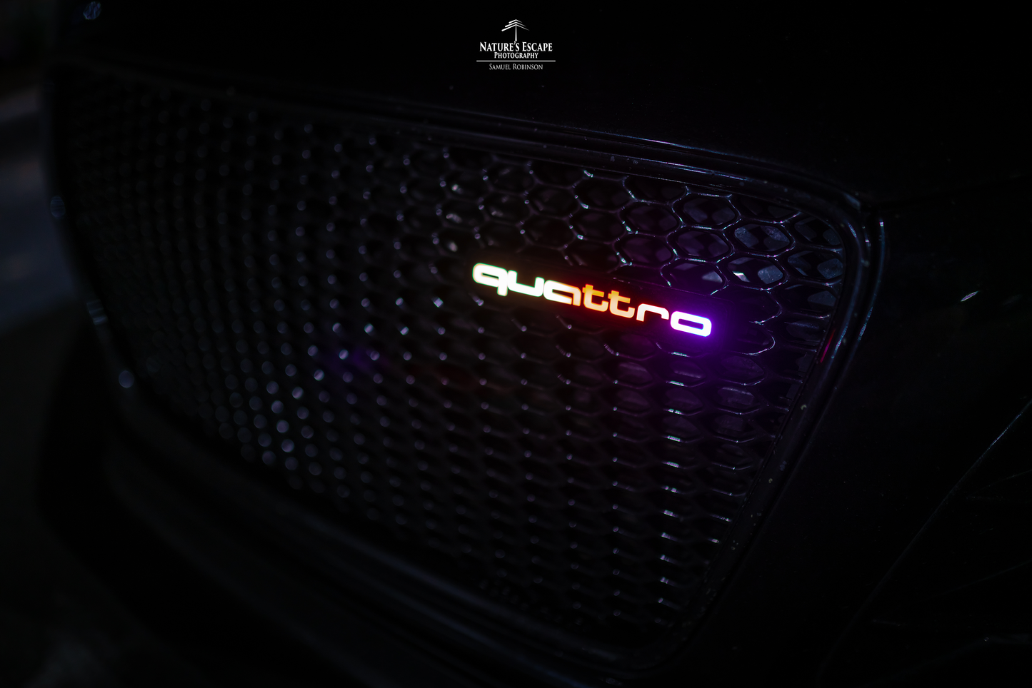 Lit Logos Quattro Grill Badge | Universal Design